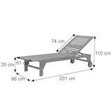 thumbnail of Sonnenliege HWC-N48, Relaxliege Gartenliege Liegestuhl, Massiv-Holz Akazie MVG-zertifiziert