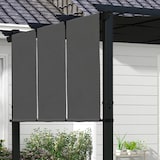 thumbnail of Pérgola de jardín 3x3 m cenador para exterior con techo retráctil marco de acero impermeable y anti-uv para terraza patio