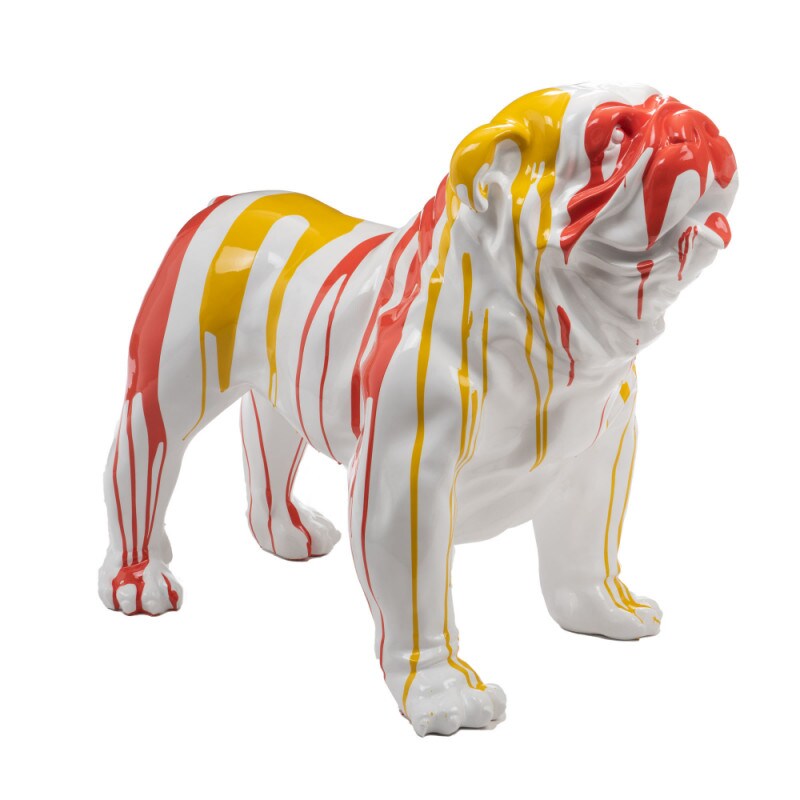 Bulldog USA Trash miel 70 cm -  Décoré Autre Résine Amadeus 90x45 cm