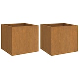 thumbnail of vidaXL Plantenbakken 2 st 49x47x46 cm cortenstaal