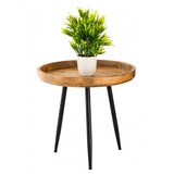 thumbnail of Beistelltisch Holz rund ø 40 o. 50cm 2.Wahl Wohnzimmer Couchtisch Tisch Beine schwarz matt : Durchmesser 50 - Höhe 48 cm