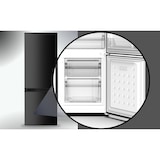 thumbnail of PKM Kühlgefrierkombination KHKG173BC schwarz 161L Kühlschrank LED