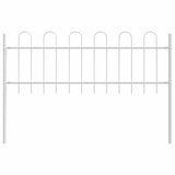 thumbnail of vidaXL Gartenzaun 4 pcs Weiß 6,8 x 0,6 m Pulverbeschichteter Stahl