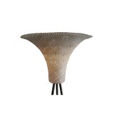 thumbnail of SalesFever Staande lamp met rieten kap 152 cm | lampenkap palmblad | zwart gesatineerd metalen frame | B 55xD55xH152cm | naturel-zwart