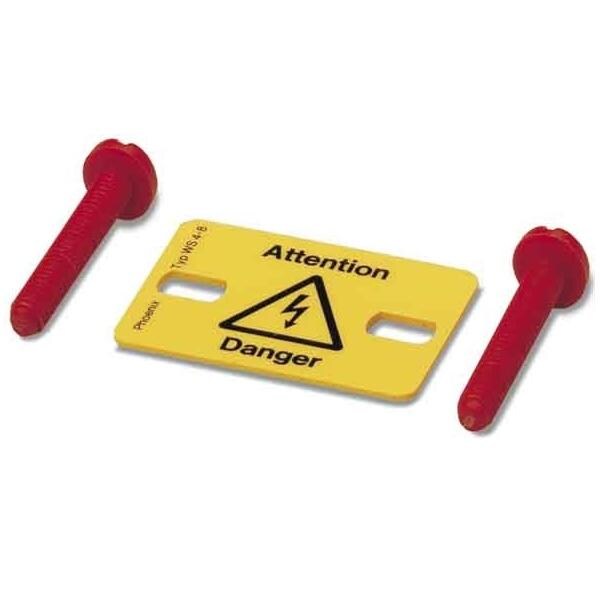 10 Stück Phoenix Contact Warnschild WS 3- 8 1004128