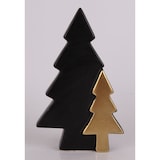 thumbnail of Tarrington House Weihnachtsbaum, Keramik, 22 cm Höhe, freistehend, schwarz/gold