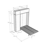 thumbnail of Itamoby Letto una piazza e mezza a scomparsa 120 verticale Kentaro con colonna e pensili Noce