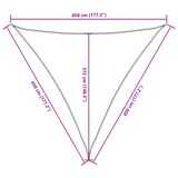 thumbnail of Voile de parasol tissu oxford triangulaire 4,5x4,5x4,5 m crème Modèle Terrasse Solstice Plus
