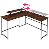 thumbnail of tectake Escritorio Melrose 140x130x76,5cm  Madera Industrial Oscura, Rústica