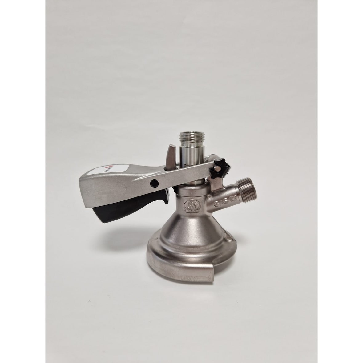 Micromatic Testa di spillatura a bicchiere Sankey in acciaio, per vino e birra, grigio