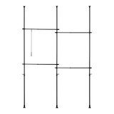 thumbnail of Helloshop26 - Penderie télescopique acier laqué 150 - 230 cm 4 barres de penderie noir 03_0008157