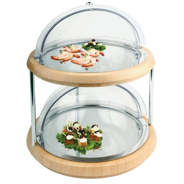 APS 11543 Présentoir buffet froid Doppeldecker 2 niveaux Ø 48 cm, H 38 cm