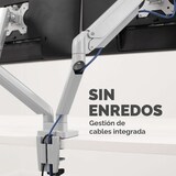 thumbnail of Fellowes Brazo para monitor doble horizontal Platinum con 2 puertos USB, tamaño máximo monitor 32", fijación de pinza o atornillado a la mesa