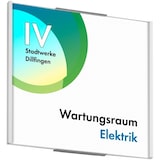 thumbnail of OSLO Türschild 150 | 148x151 mm | Aluminium silber | entspiegelte Abdeckung | Türschild Büro | Büroschild