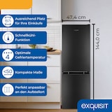 thumbnail of Exquisit Kühl-Gefrierkombination, Kühlschrank mit Gefrierfach, 4-Sterne-Gefrieren, 157 Liter, Schnellkühlen, KGC5231-60-E-050C inoxlook-az
