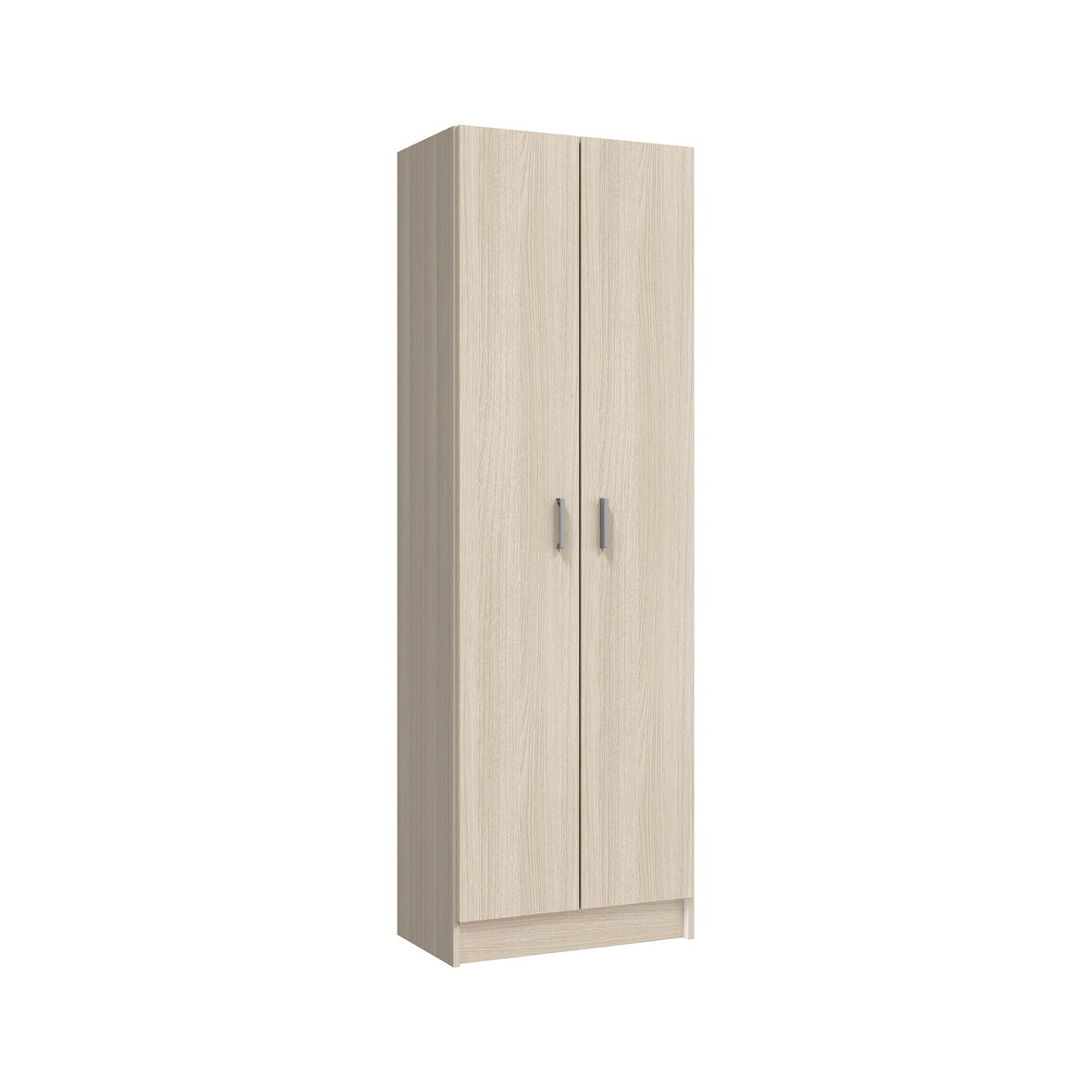 Dmora Mehrzweckschrank Salem, Beistellschrank mit 2 Türen, Schuhregal mit 3 Ablagen, Modernes hohes Schuhregal, 59x37h180 cm, Eiche