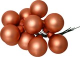thumbnail of 144 Glaskugeln am Draht 2cm Weihnachtskugeln Spiegelbeeren - kleine Dekokugeln Christbaumschmuck Weihnachtsdeko Brandy matt