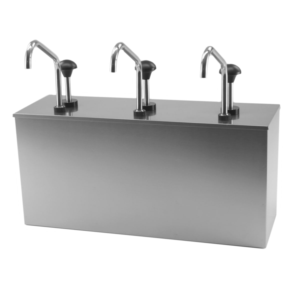 3x 3L Saucenspender, Ketchup- Mayonnaise- und Senfspender aus Edelstahl