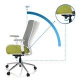 thumbnail of Cadeira de escritório profissional CHIARO T2 WHITE verde/cinzento hjh OFFICE