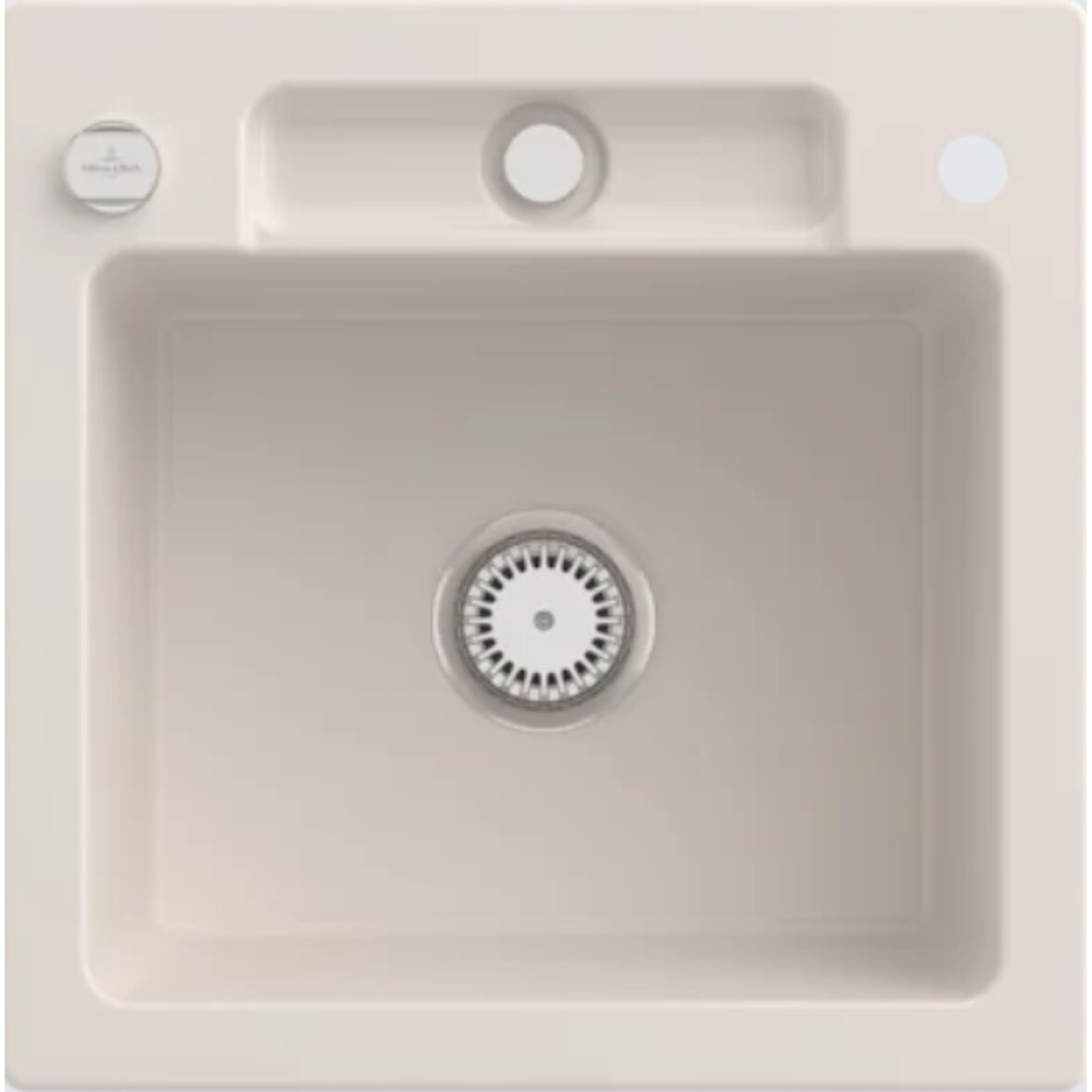 Villeroy&Boch Spülbecken, Küchenspüle Siluet 50 S Crema 510x510mm, Unterschrankbreite 50cm