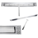 thumbnail of Lareira a bioetanol Livorno Black, de parede ou embutida, 90 cm de comprimento x 12 cm de profundidade x 40 cm de altura, com vidro.