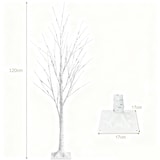 thumbnail of COSTWAY Albero Luce LED 120 cm, Betulla con Luci LED Bianco Caldo, Albero di Natale Artificiale