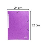 thumbnail of Exacompta  Cod. 55757E - Cartella 3 lembi con elastici Maxi Capacity Scotten cartoncino lustré 425 g/mq - 24x32cm viola  - Confezione da  50 pz.