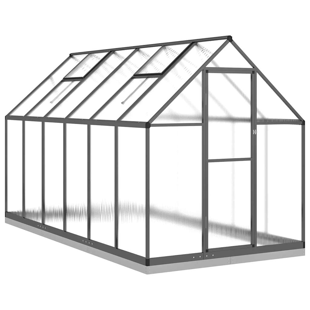 Helloshop26 - Serre tente abri plante fleur légumes avec cadre de base 334 x 169 x 202 cm aluminium anthracite 02_0044503