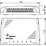 thumbnail of TELEGÄRTNER Mini-Verteiler geschirmt, alpinweiß, MPD6-HS K Cat.6A (tiefgest. n. ISO/IEC)