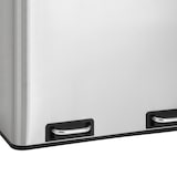 thumbnail of TM2X30 Treteimer 60 Liter Abfalleimer Mülleimer Design Mülltrennung Papierkorb Küchen-Ordnung Trennsystem Silber