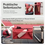 thumbnail of CASARIA® Alu Sonnenliege mit Dach Seitentasche Klappbar Wetterfest Gartenliege Rot