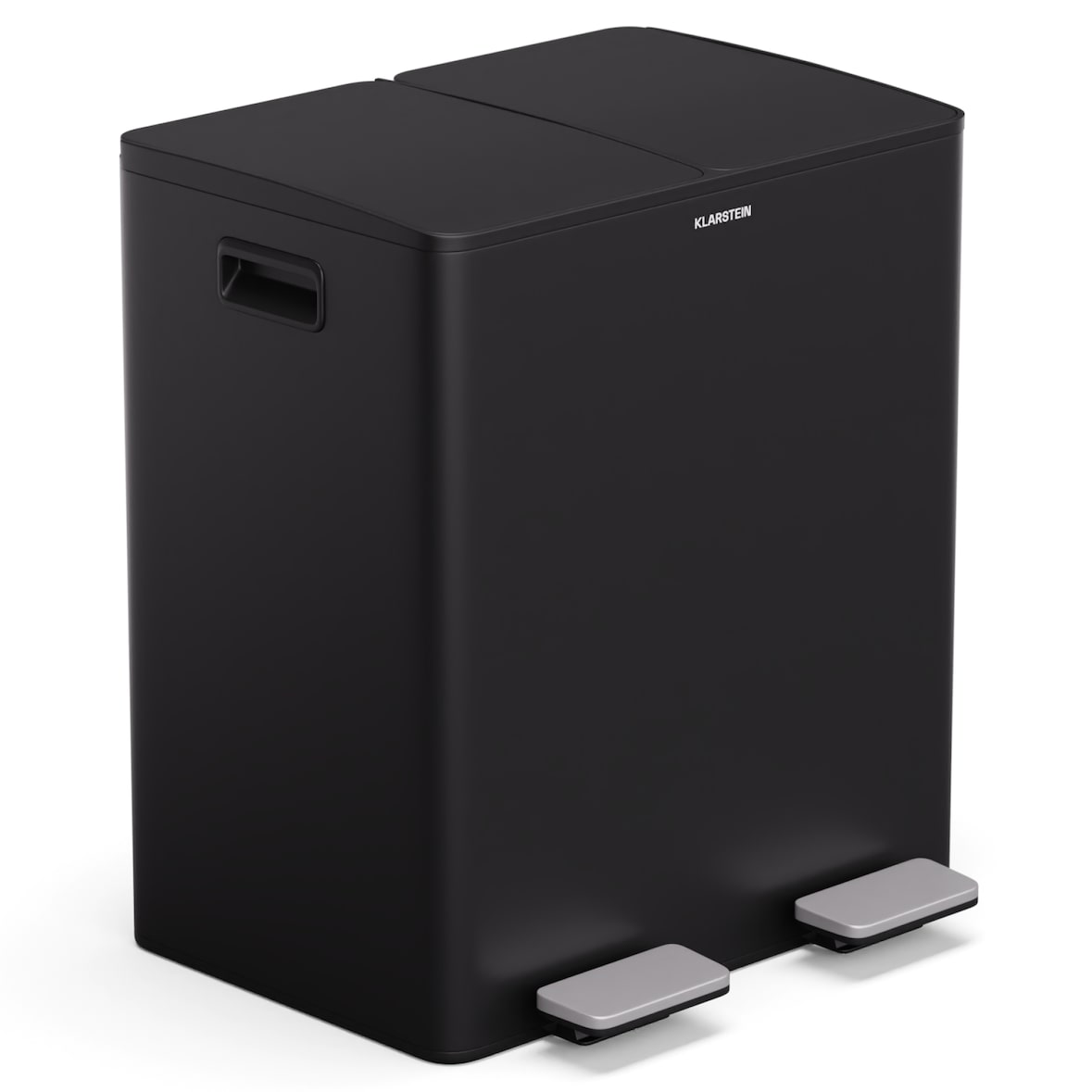 EcoVista Mülleimer mit Kompostbehälter Abfalleimer 40 Liter + 3L Kompostbehälter Soft-Close Schwarz