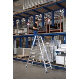 thumbnail of PROREGAL Stufen-Stehleiter beidseitig begehbar mit Rollen 2x3 Stufen