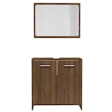 thumbnail of vidaXL Badmöbel-Set Braun Eichen-Optik Holzwerkstoff 33x60x98cm