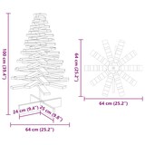 thumbnail of vidaXL Weihnachtsbaum zum Schmücken Wachsbraun 100cm Massivholz Kiefer