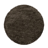 thumbnail of Carpetsale24 Shaggy Hochflor Teppich Braun 200 cm Rund Extra Weich & Waschbar - Jute Rückseite, Einfarbig & Flauschig für Wohnzimmer & Schlafzimmer