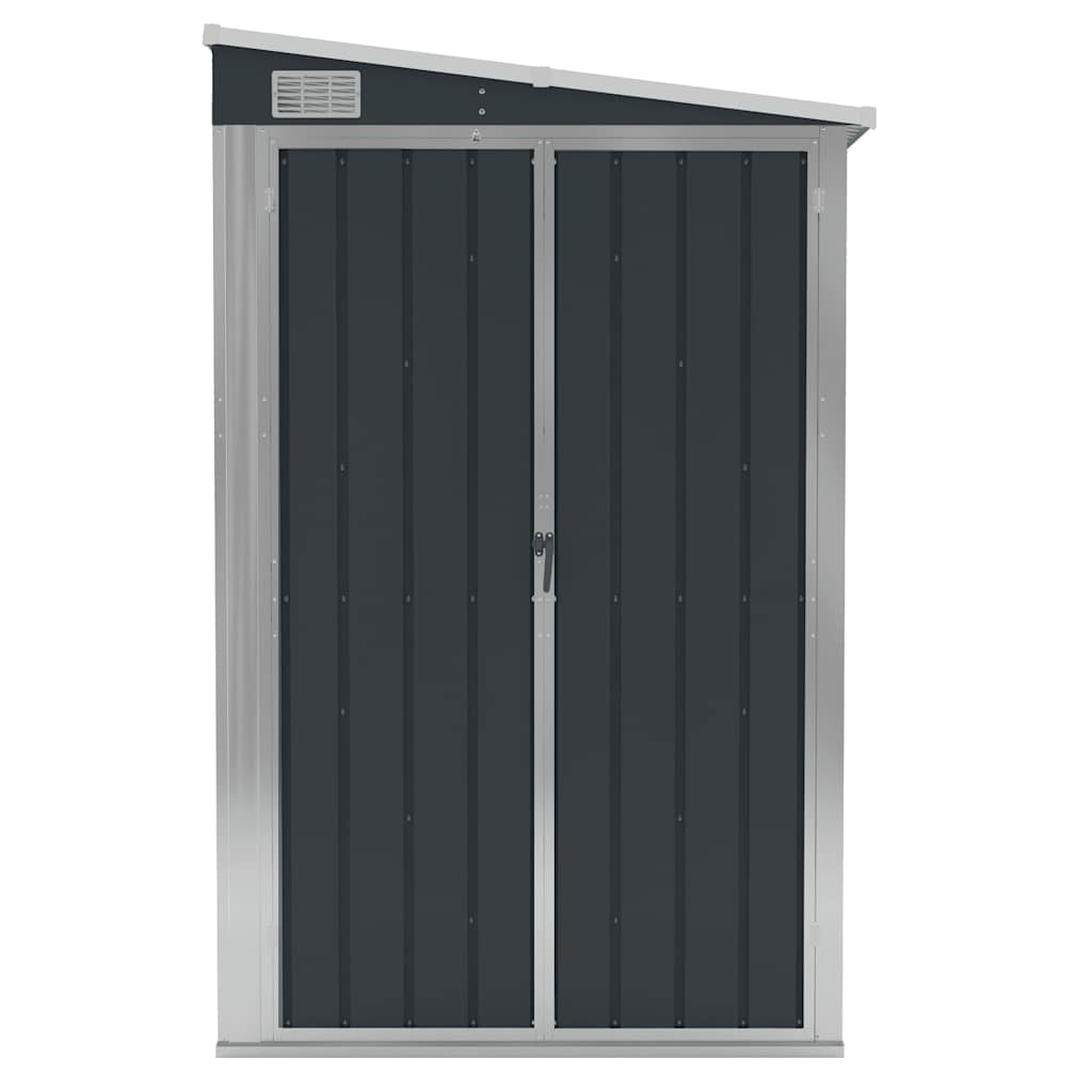 Abri de jardin mural Anthracite 118x288x178 cm Acier Modèle AbriOmbrage 30