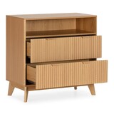 thumbnail of Commode Oporto 2 tiroirs 1 étagère effet Chêne