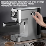 thumbnail of Siebträgermaschine Espressomaschine Edelstahl, Kaffeemaschine für Cappuccinoo, Manometer, Milchaufschäumer, 20-Bar Pumpe, Touchscreen, 1350W, 1.3L