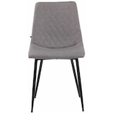 thumbnail of Juego de 4 sillas de comedor Telde tapizadas en tela Gris