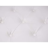 thumbnail of Pouf poggiapiedi ottomano stile vittoriano Chesterfield ecopelle bianco