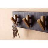 thumbnail of Wandgarderobe FineBuy Hakenleiste Mango Massivholz 60 cm Garderobe Flur Schwarz