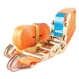 thumbnail of 2x Profi Ratschen Spanngurt Spanngurte Zurrgurt 2-tlg 5m 2t 2to 2000kg TÜV/GS ORANGE