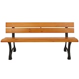 thumbnail of Gartenbank HWC-O20, Sitzbank Parkbank Holzbank 3-Sitzer, Gusseisen Holz Kiefer, 170cm ~ teak