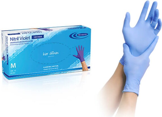 Novaprax - Nitril PF Nitrilhandschuh, blue-violet, Größe S