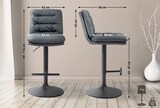 thumbnail of Barhocker Damar Kunstleder grau/schwarz