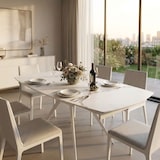 thumbnail of Milani Home tavolo in metallo e ceramica 90 x 180 x 75 cm bianco