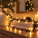 thumbnail of WellHome - Lichterkette mit 80 warmweißen LEDs mit 8 Funktionen und Timer - 3 Meter