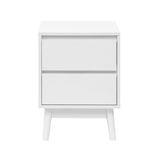 thumbnail of Rebecca Mobili Nachttisch 2 Schubladen Mehrzweck Weiß MDF Skandinavischer Stil