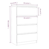 thumbnail of Helloshop26 - Buffet Sideboard Kommode Schrank Aufbewahrungseinheit Organizer für Küche Wohnzimmer Lounge 60 x 35 x 98,5 cm 02_0030998